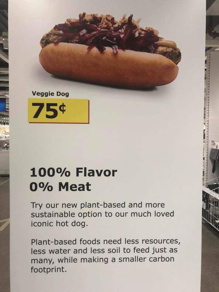 what is in the ikea veggie dog